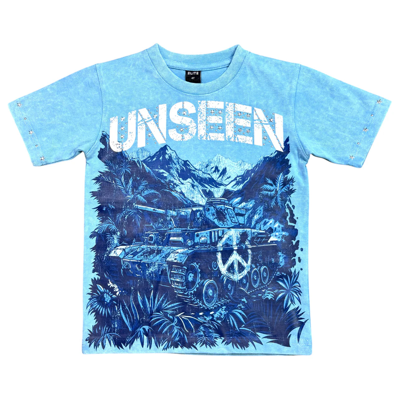 ELITE UNSEEN PREMIUM EMBELLISHED BLUE KIDS TEE