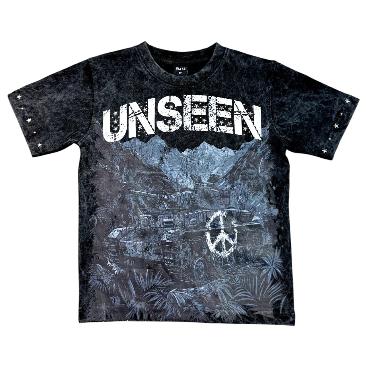 ELITE UNSEEN PREMIUM EMBELLISHED BLACK KIDS TEE
