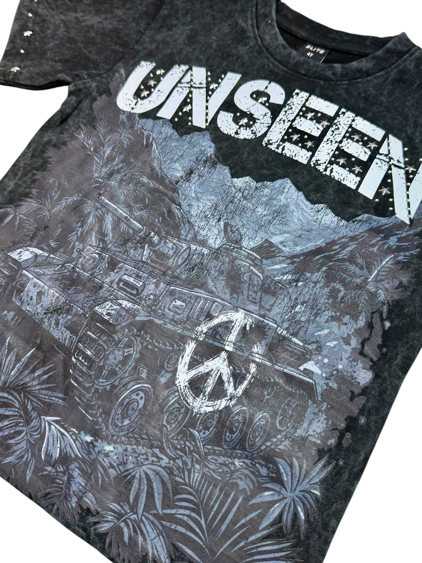 ELITE UNSEEN PREMIUM EMBELLISHED BLACK KIDS TEE