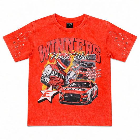 Elite WINNERS PREMIUM EMBELLISHED RED KIDS TEE