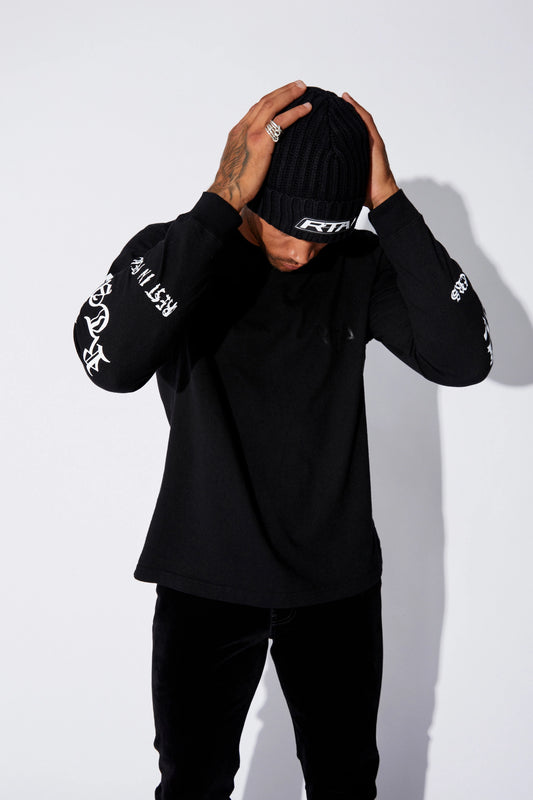 RTA-LONG SLEEVE TEE | BLACK GREATEST HITS-MU23K621-T1788BLKGT