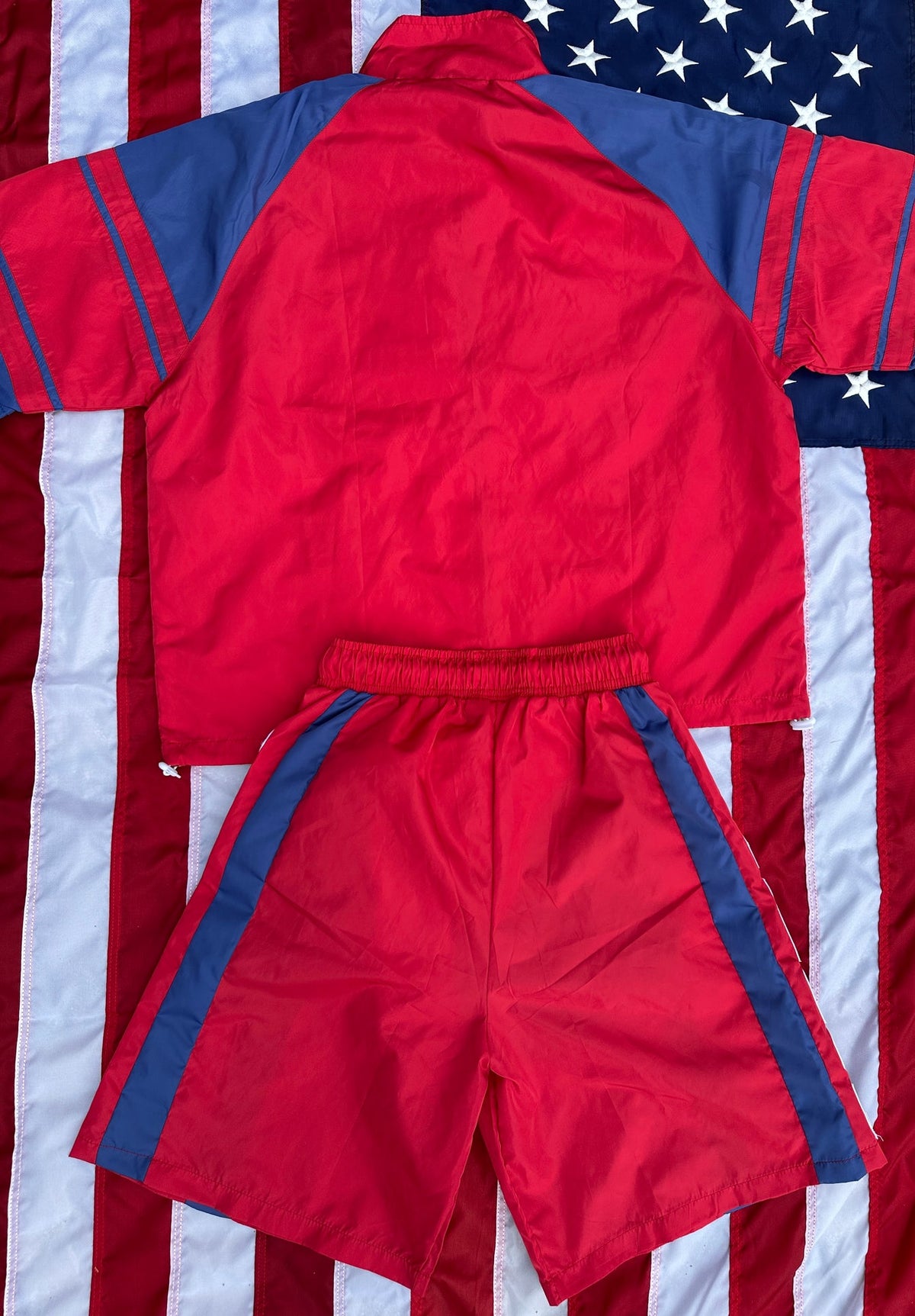 Forever Situated Short Set - Track - Red.Blue - Tracksuit