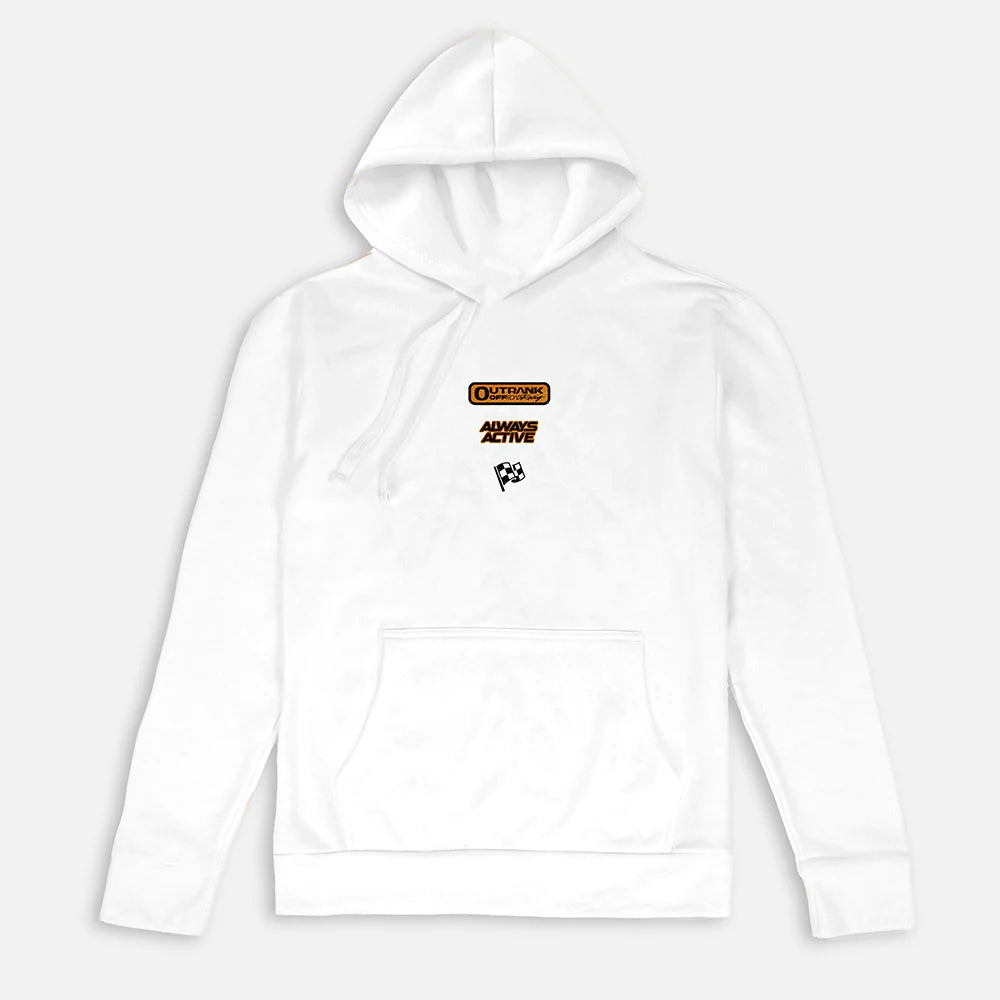 OUTRANK-Always Active Hoodie - White