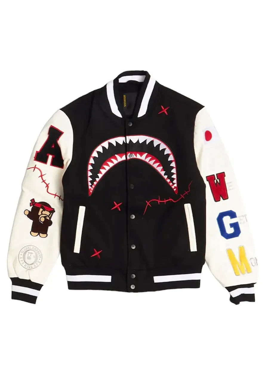 Robert Phillipe We Killed Ape Varsity Black Jacket-MJ ABP
