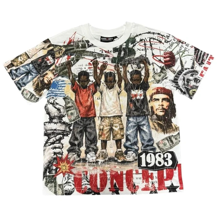 CONCEPT LA FAITH OVER FEAR TEE (WHITE)
