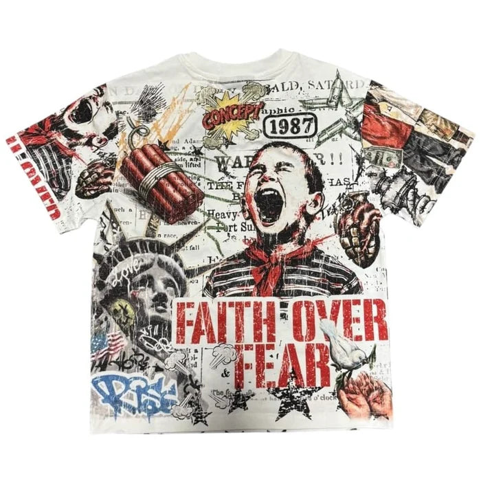 CONCEPT LA FAITH OVER FEAR TEE (WHITE)