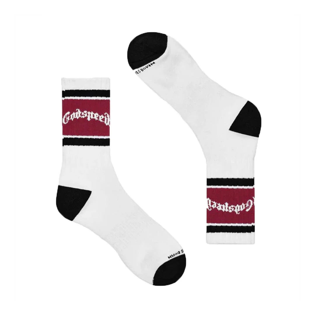 Godspeed OG Striped Socks White Red