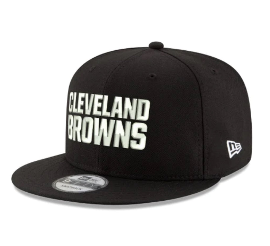 NEW ERA CAP -Cleveland Browns Black and White 9FIFTY Snapback -70419010