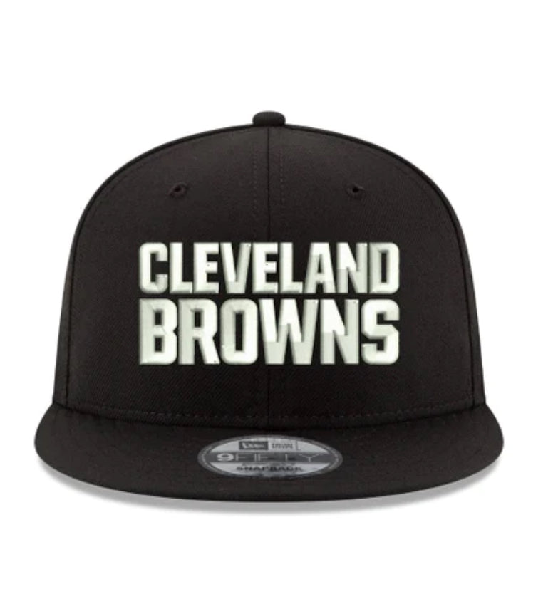 NEW ERA CAP -Cleveland Browns Black and White 9FIFTY Snapback -70419010