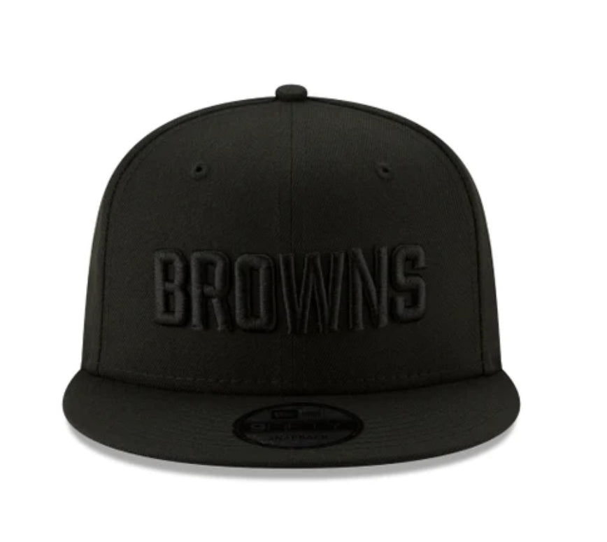 NEW ERA CAP -Cleveland Browns Basic Black on Black 9FIFTY Snapback - 11873016