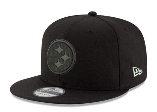NEW ERA CAP -Pittsburgh Steelers Black on Black 9FIFTY Snapback - 70457660