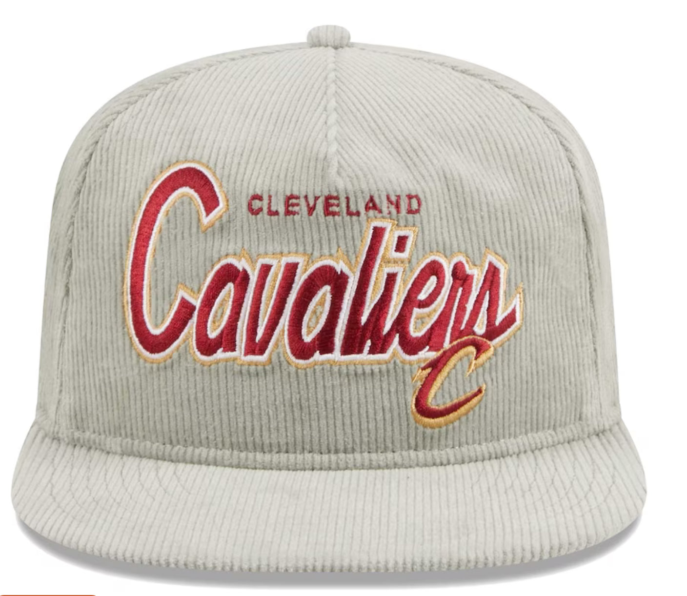 NEW ERA CAP -Men's Cleveland Cavaliers New Era Gray The Golfer Corduroy 9FIFTY Snapback Hat