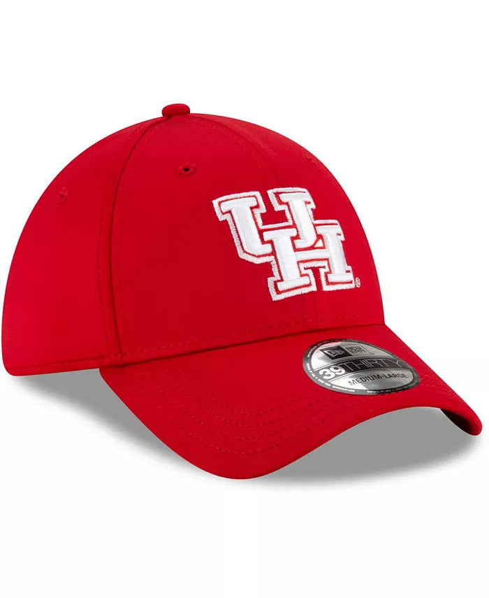 NEW ERA CAP -Men's Red Houston Cougars Campus Preferred 39Thirty Flex Hat -11497361