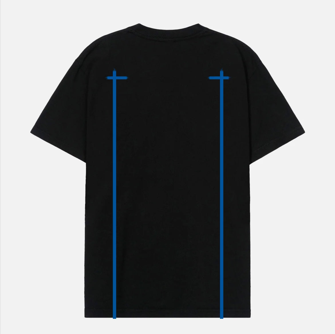 RTA-LIAM TEE | BLACK BLUE DOUBLE CROSS