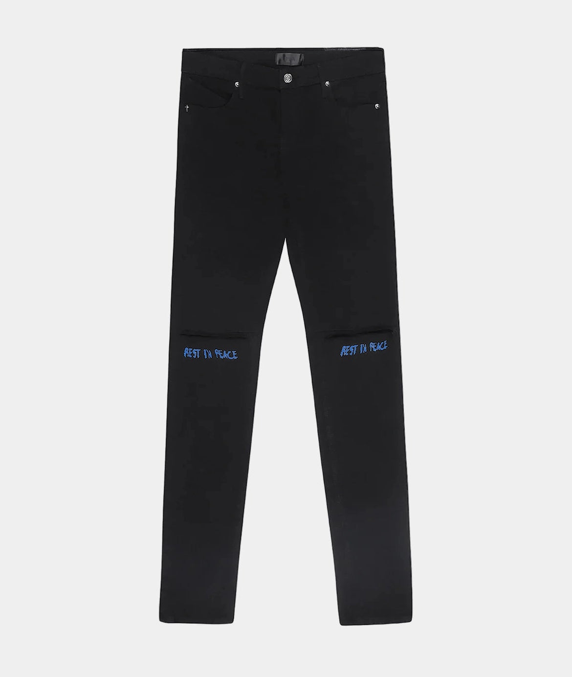 RTA-BRYANT SKINNY JEAN | BLACK BLUE REST IN PEACE