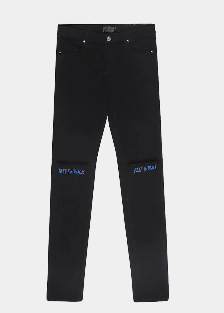RTA-BRYANT SKINNY JEAN | BLACK BLUE REST IN PEACE