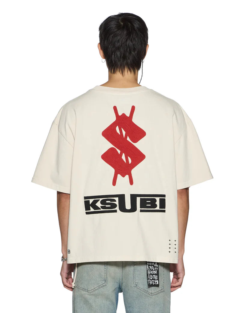 KSUBI ZOOM HALEN SS TEE ECRU