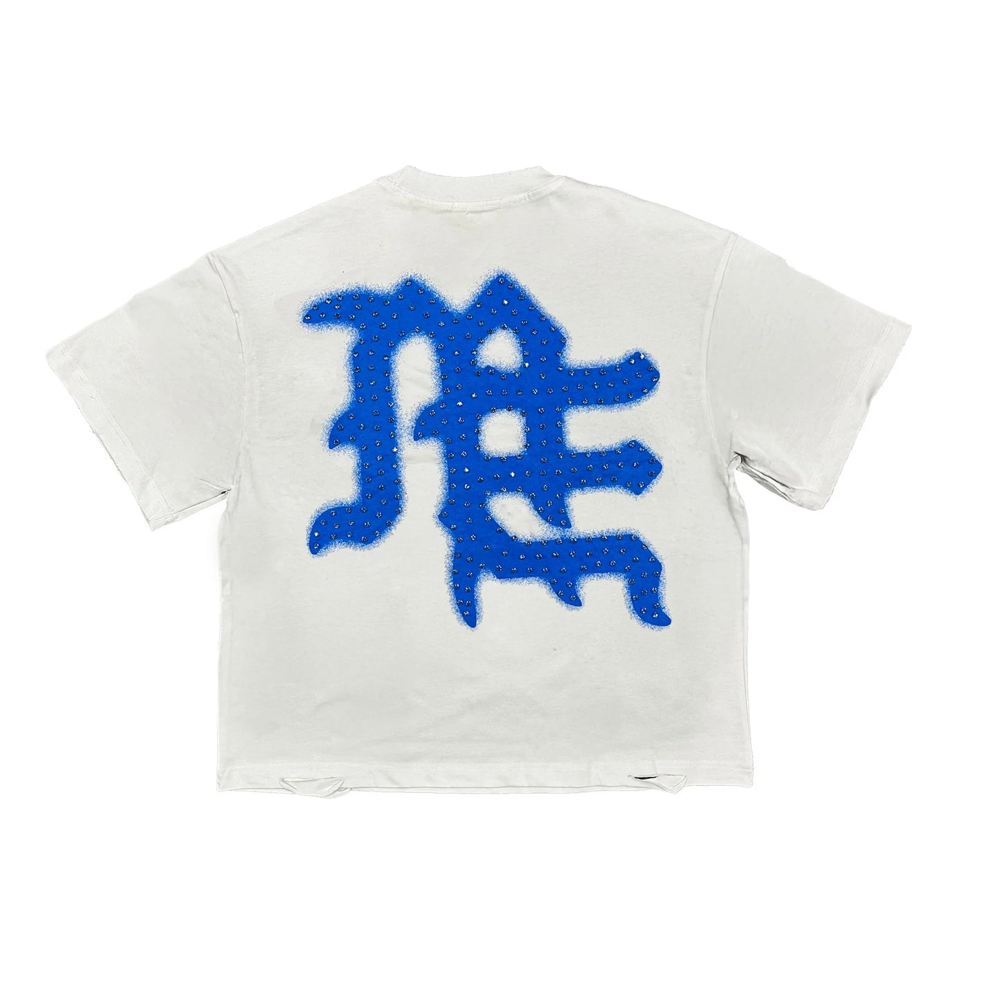 MIXED EMOTION Blue ‘End’ Rhinestone Tee