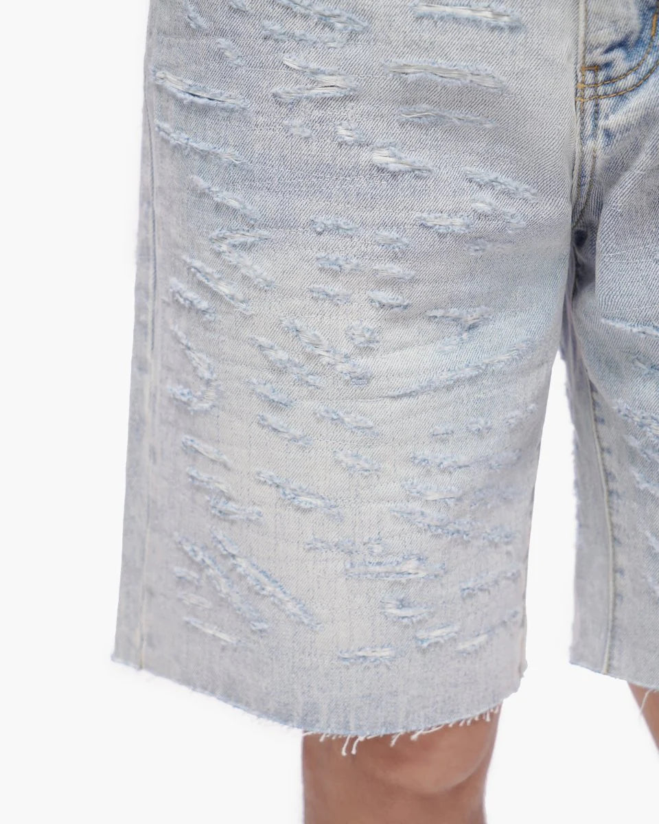 VALABASAS SCRAPE SHORTS LIGHT BLUE WASH