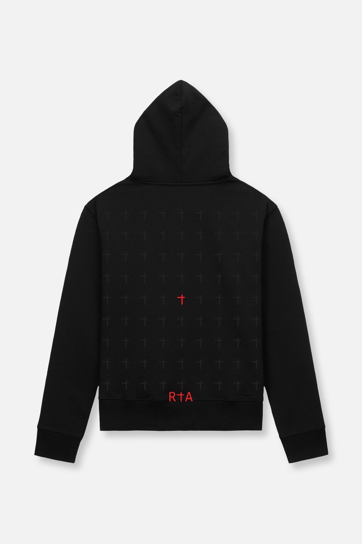 RTA-DION HOODIE | BLACK RED RIP CROSS-MH24K628