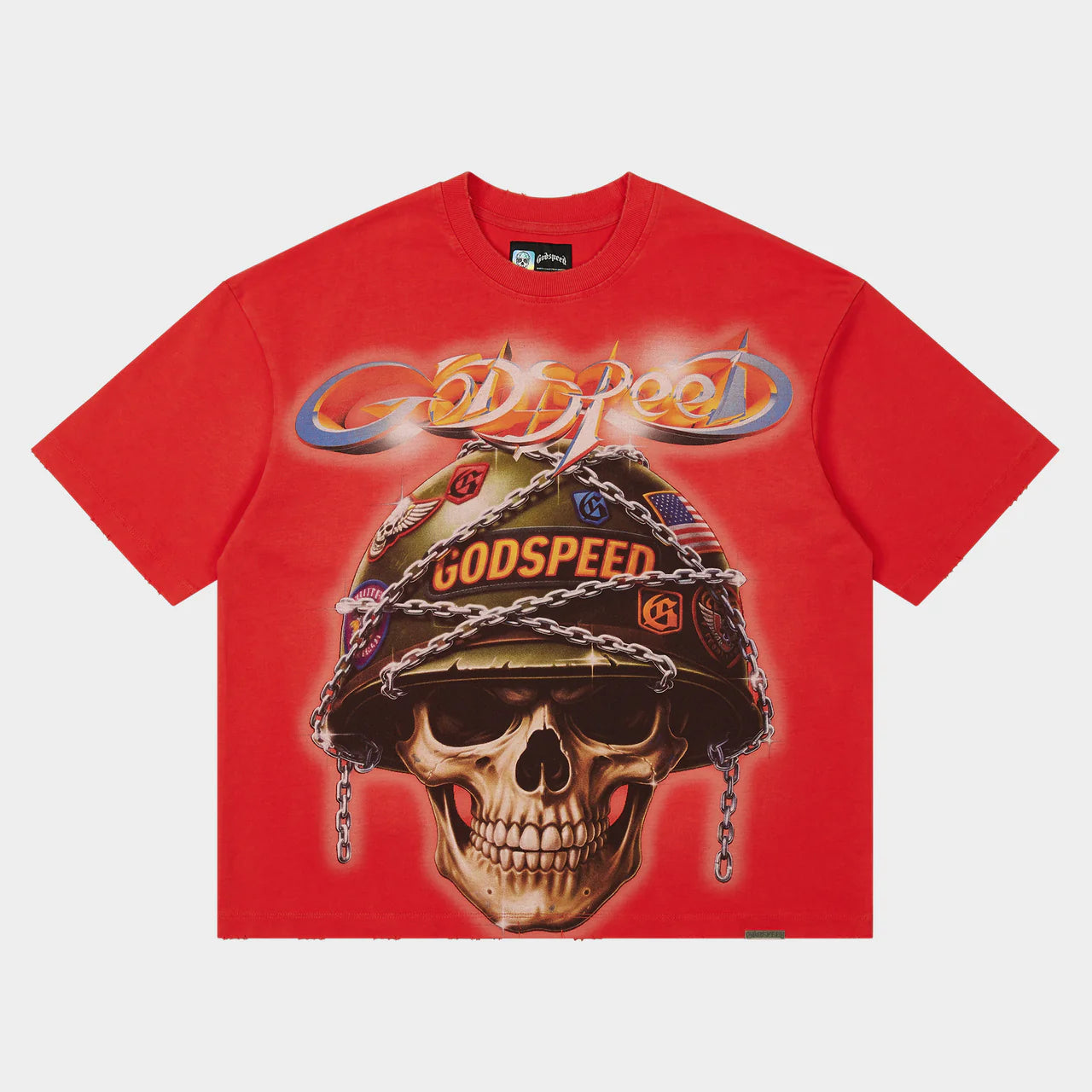 GODSPEED BADGES OF HONOR T-SHIRT (CHERRY)