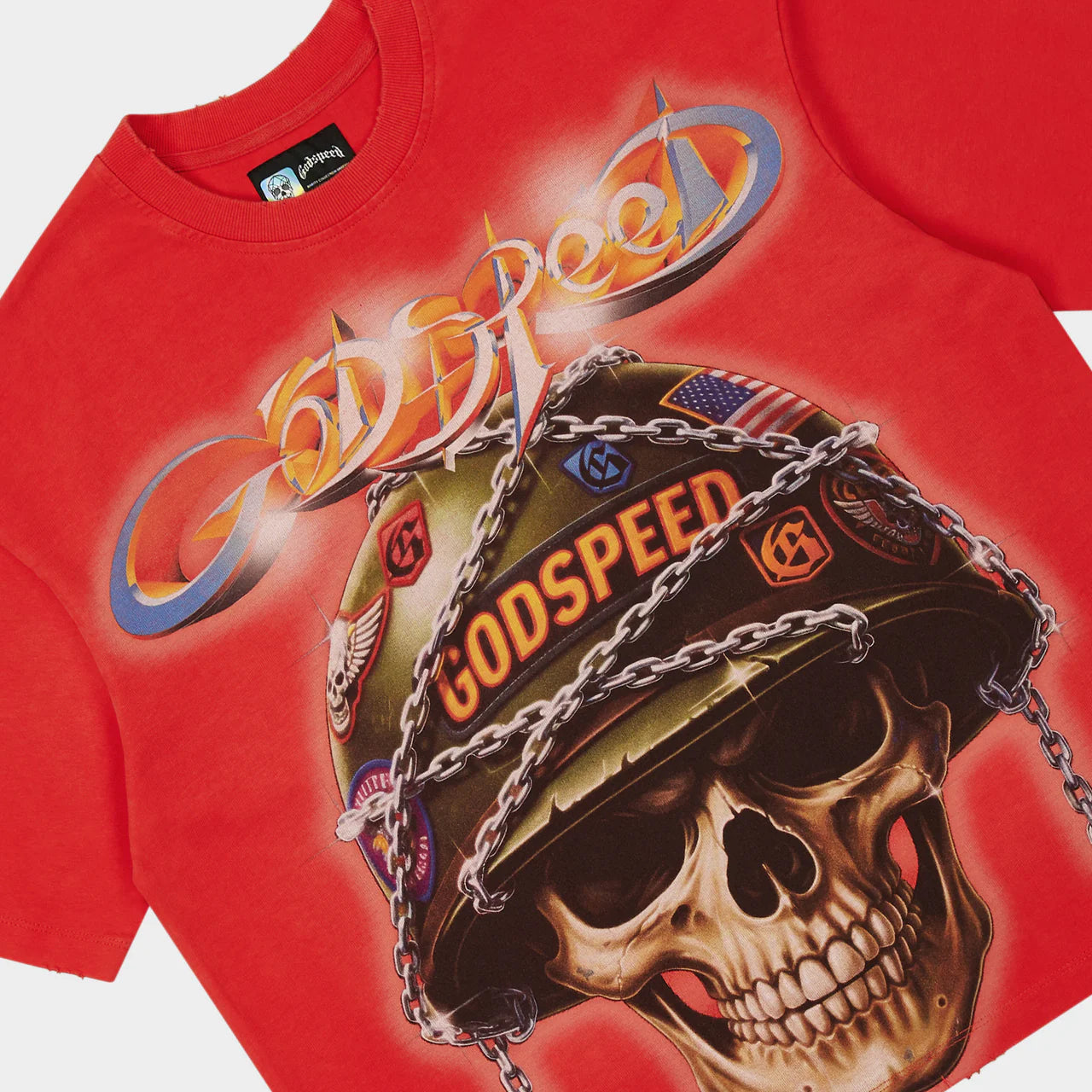 GODSPEED BADGES OF HONOR T-SHIRT (CHERRY)