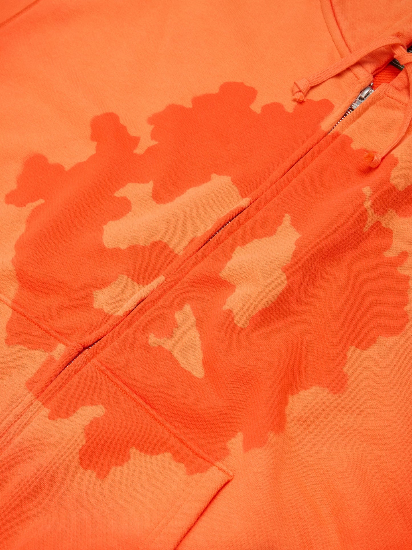 DENIM TEARS PEACE WREATH KNOCKOUT ZIP HOODIE ORANGE
