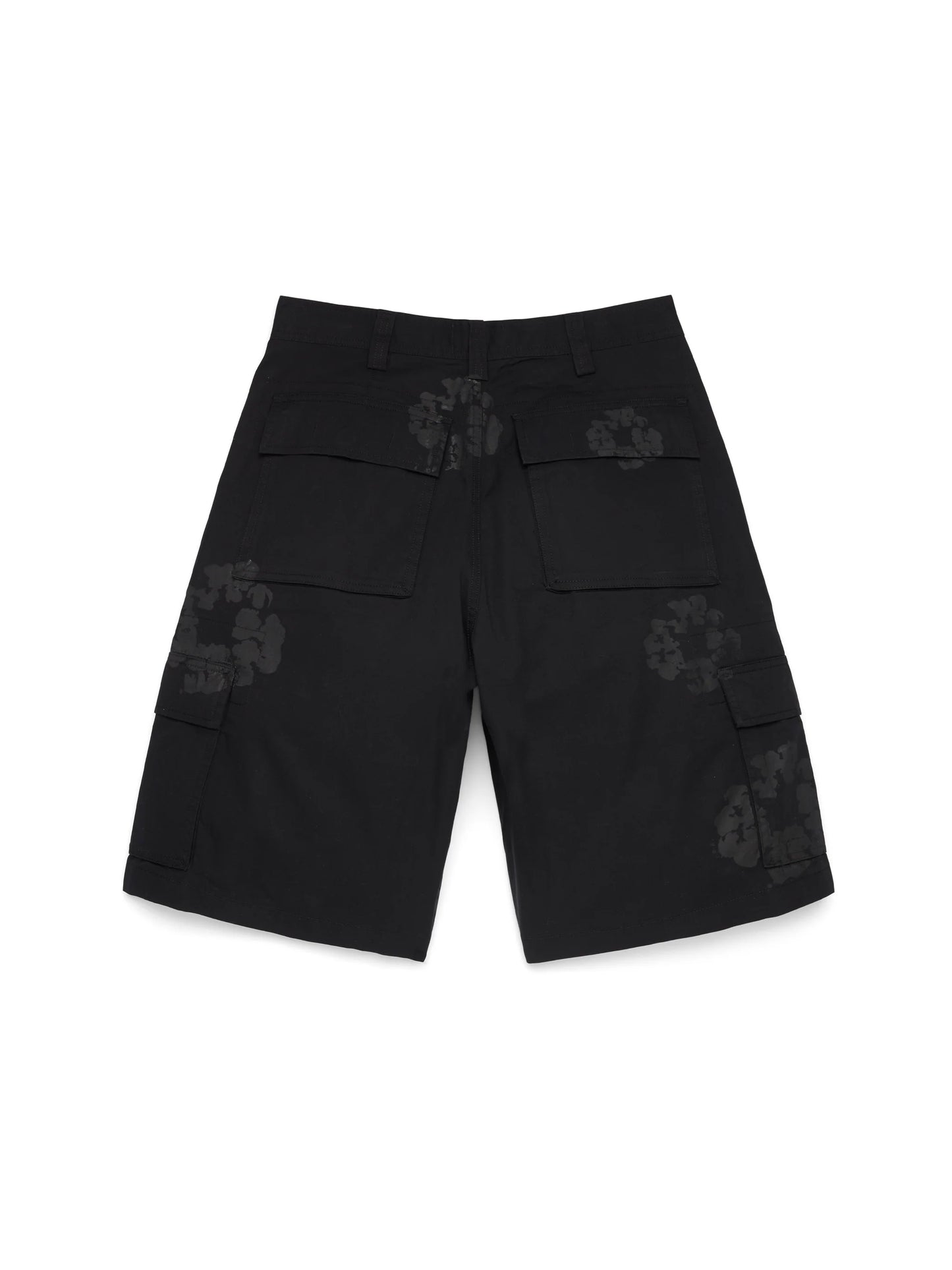DENIM TEARS MONO WREATH CARGO SHORT BLACK