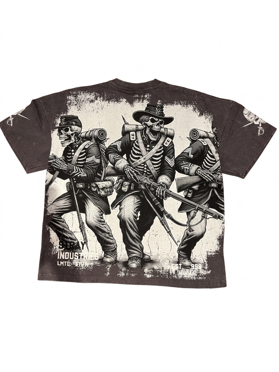 STRAY - SKELETON ARMY T-SHIRT - CHARCOAL 1749