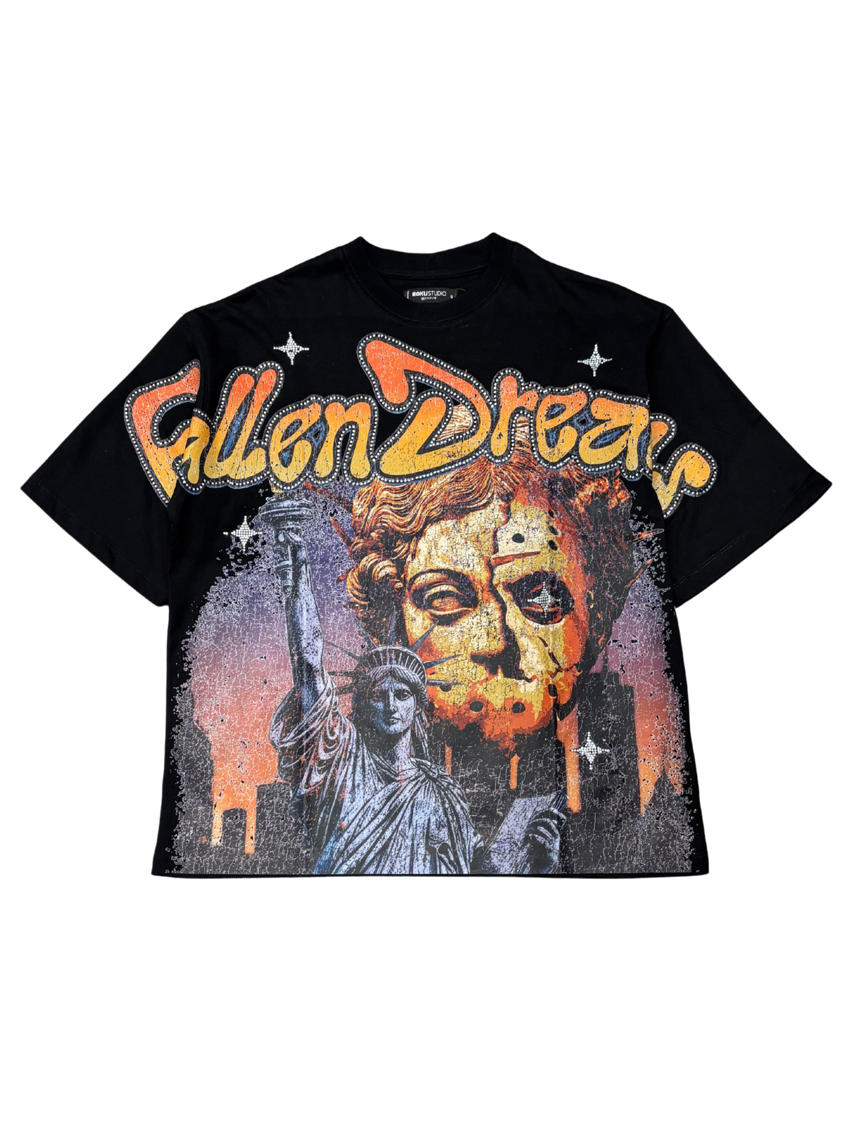MENS ROKU STUDIO FALLEN DREAMS CROPPED TEE