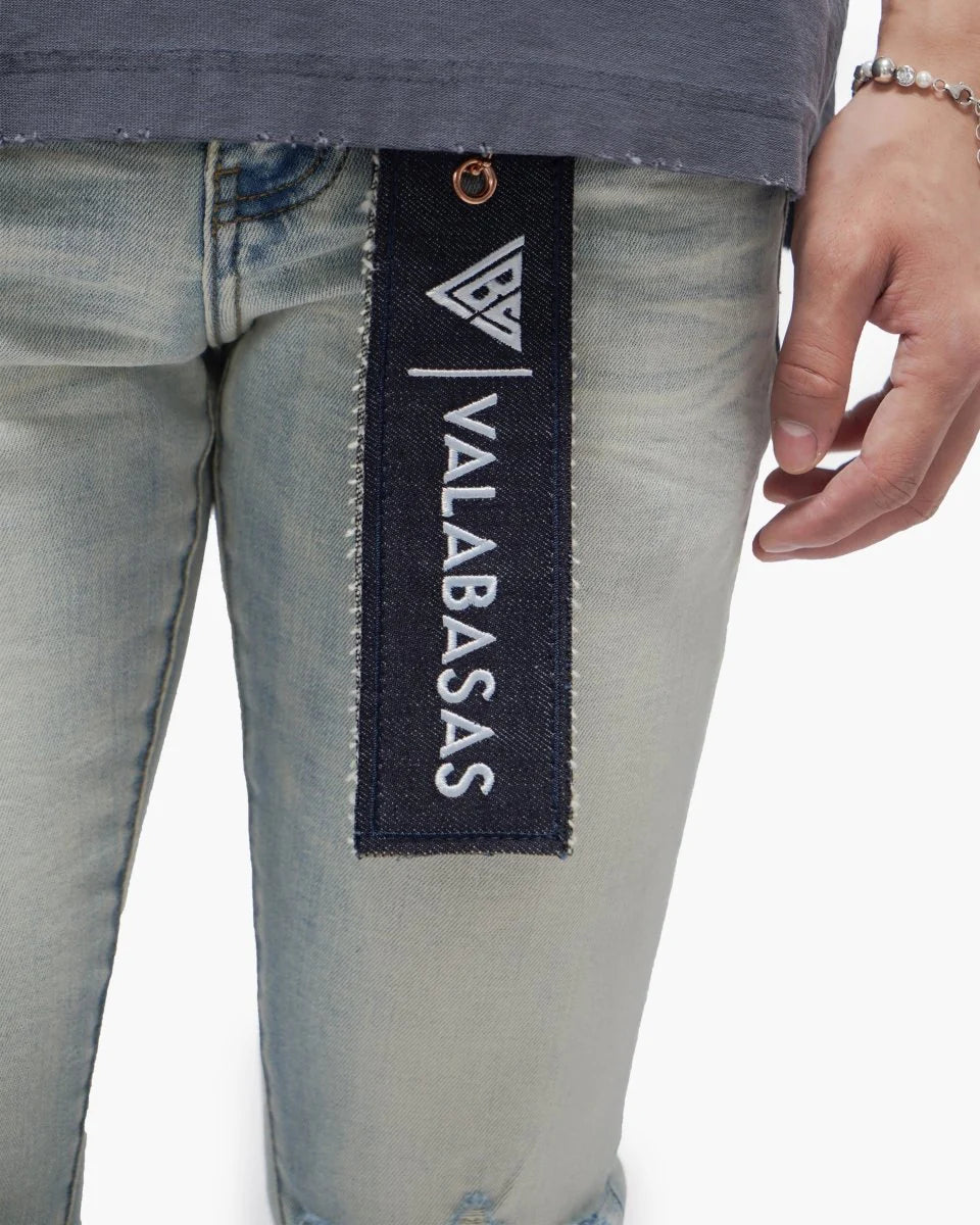 VALABASAS MR.CLEAN LIGHT WASH SKINNY JEANS