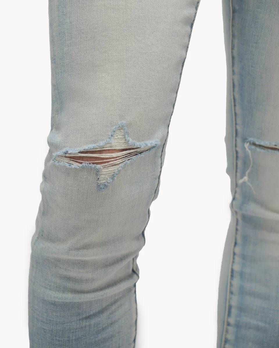 VALABASAS MR.CLEAN LIGHT WASH SKINNY JEANS