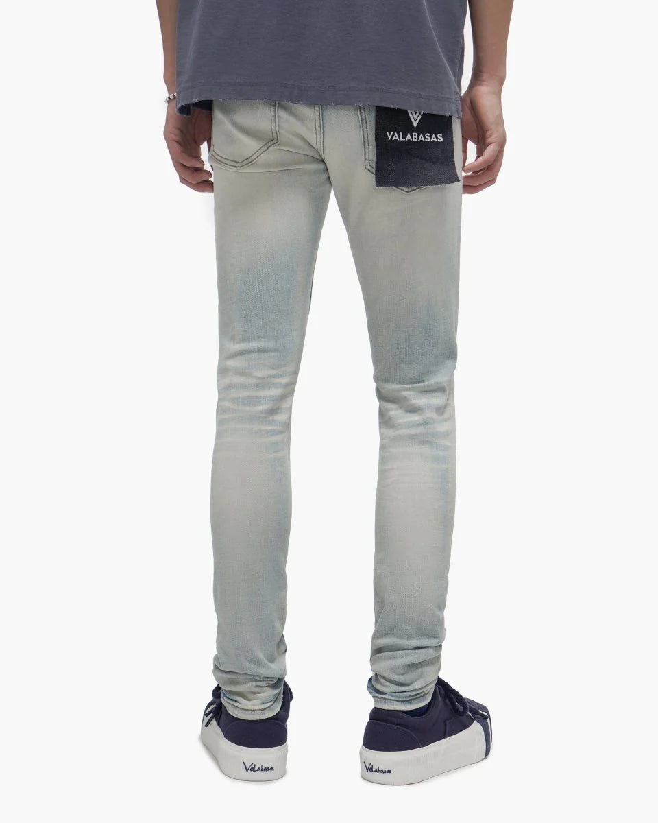 VALABASAS MR.CLEAN LIGHT WASH SKINNY JEANS