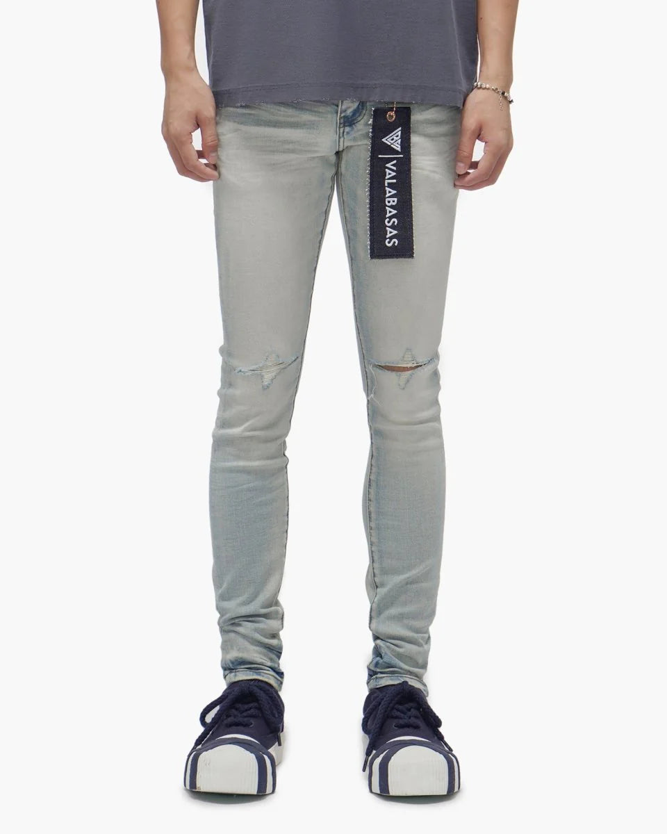 VALABASAS MR.CLEAN LIGHT WASH SKINNY JEANS