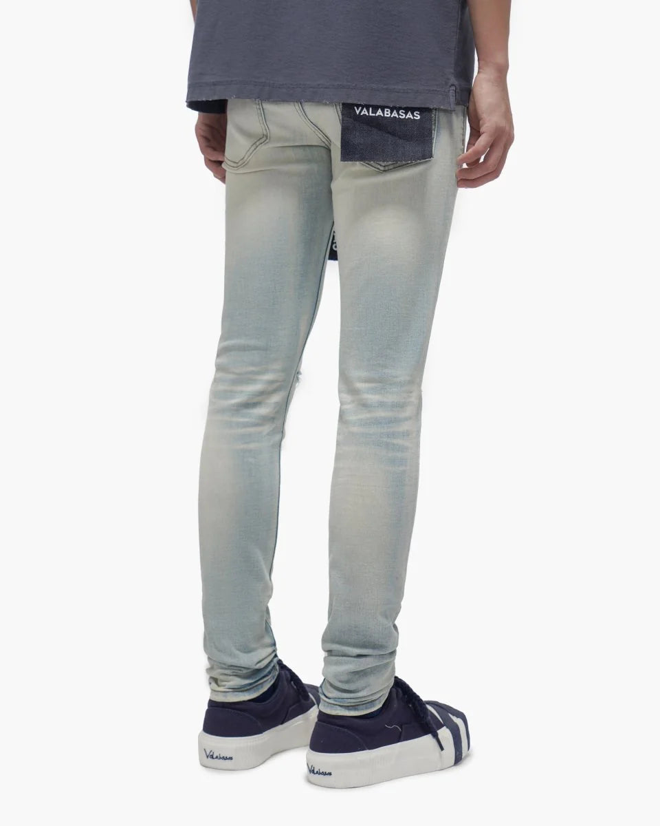 VALABASAS MR.CLEAN LIGHT WASH SKINNY JEANS