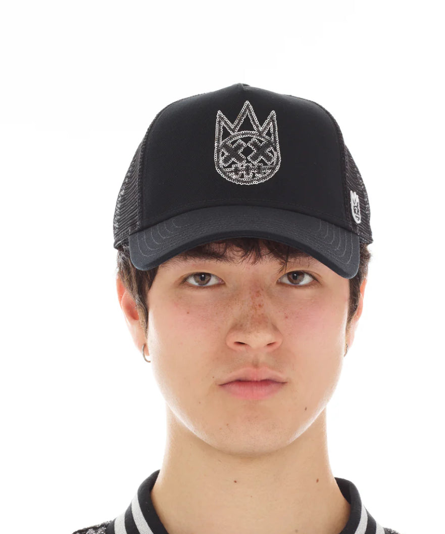 CULT-SEQUINS TRUCKER HAT IN BLACK - 624A1-CH66A