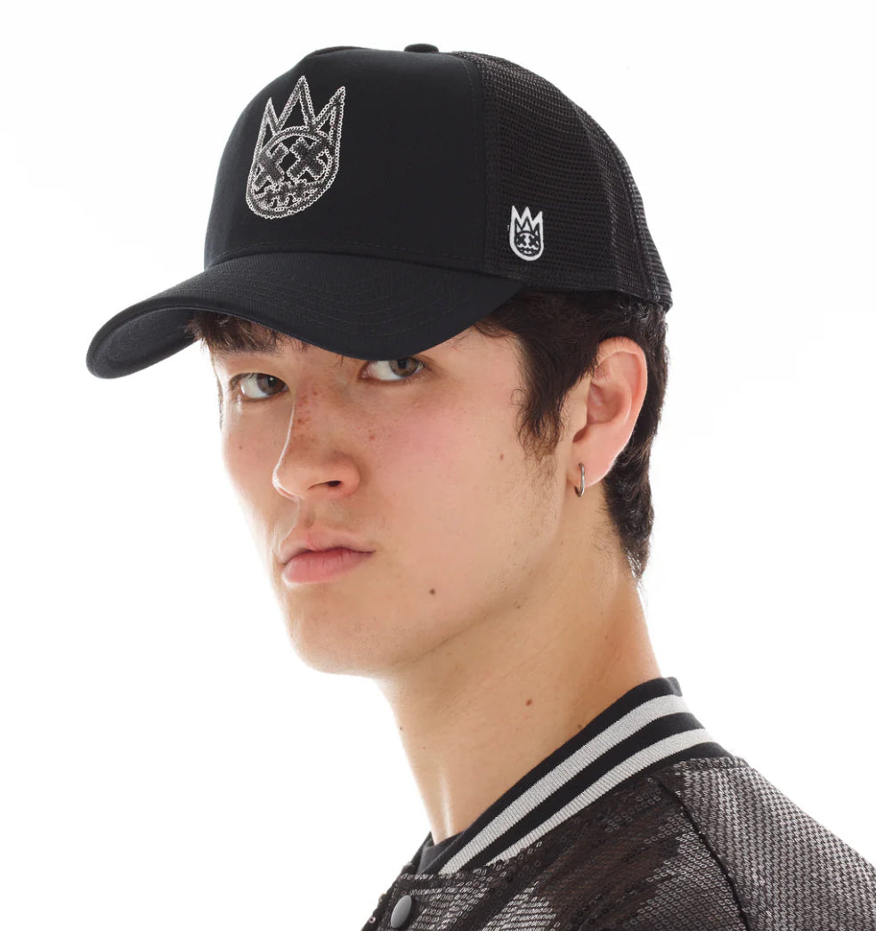 CULT-SEQUINS TRUCKER HAT IN BLACK - 624A1-CH66A