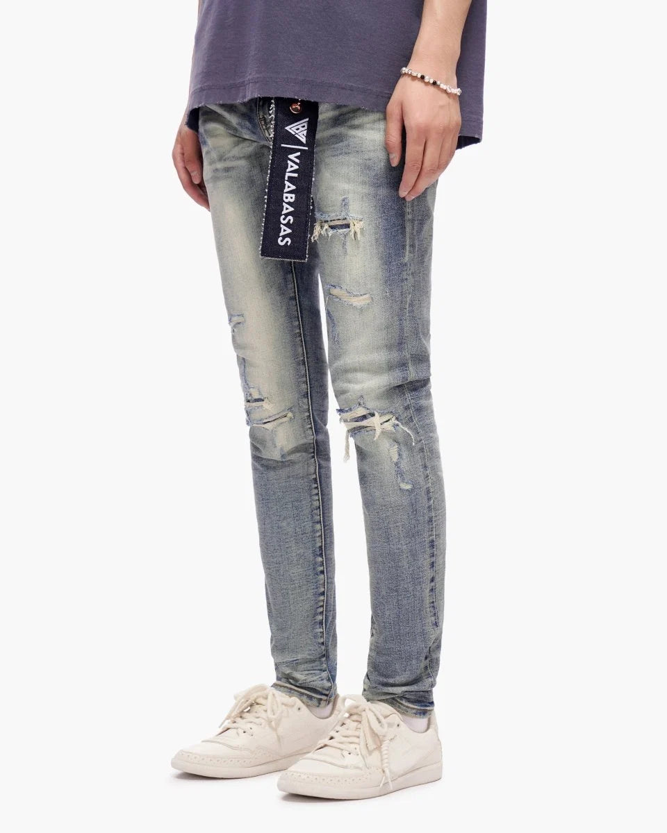Valabasas SCIMITAR DARK BLUE WASH SKINNY JEANS-VLBS-VJ2-1056