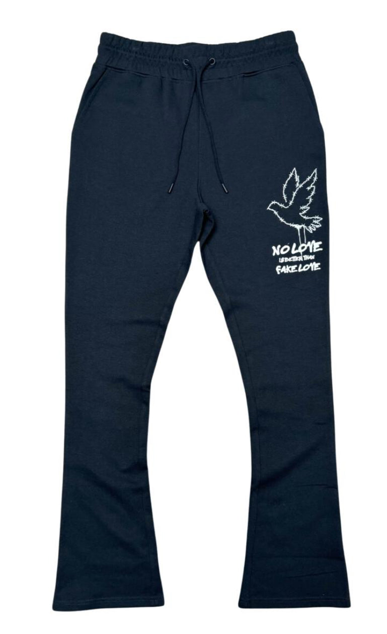 CIVILIZED -NO LOVE SKINNY STACK JOGGER (CV5702-5703 BLACK)