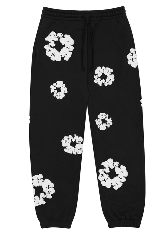 DENIM TEARS -The Cotton Wreath Sweatpants Black
