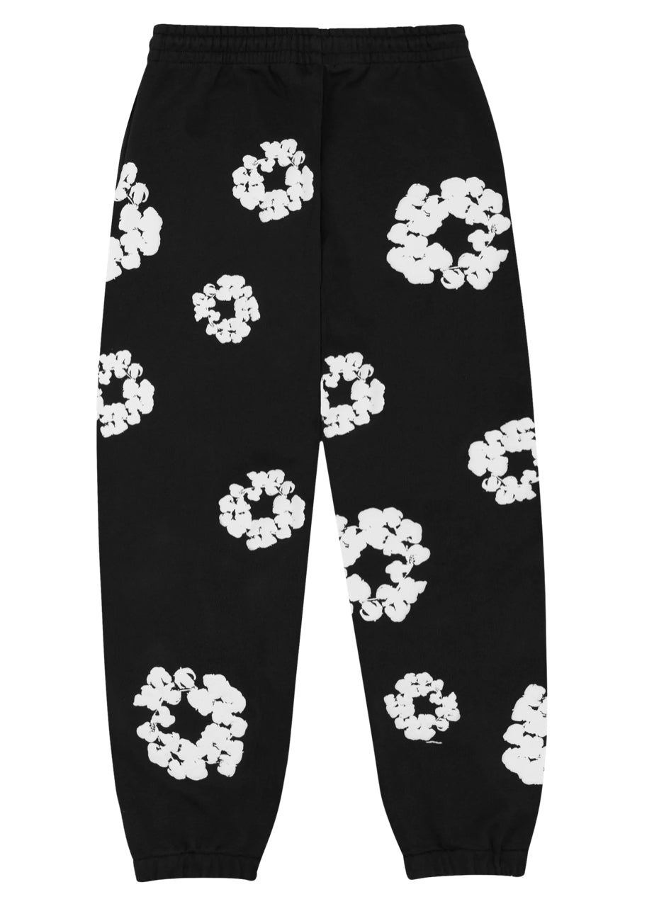 DENIM TEARS -The Cotton Wreath Sweatpants Black