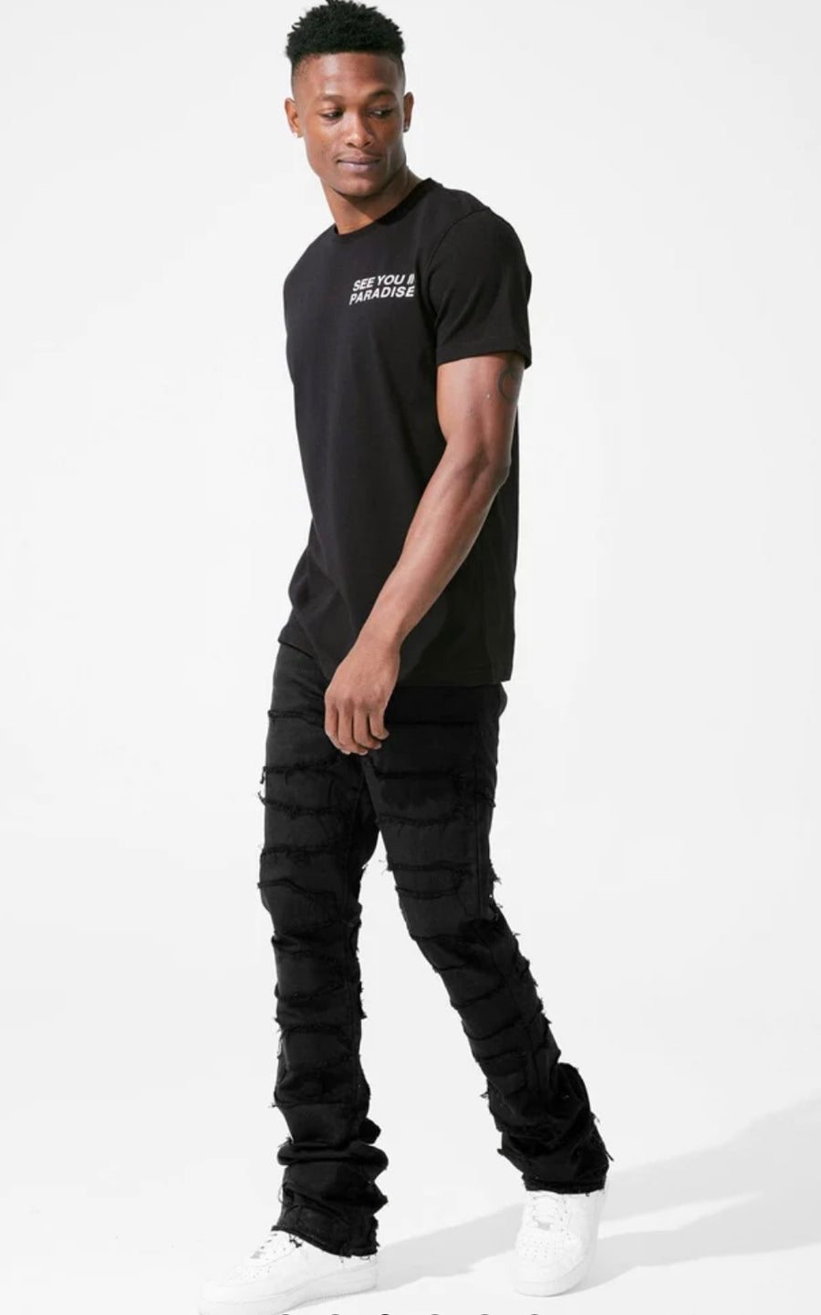 JORDAN CRAIG MARTIN STACKS DENIM JET BLACK JTF1150