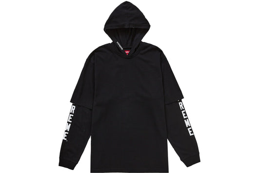Supreme Layered Hooded L/S Top (SS24) Black