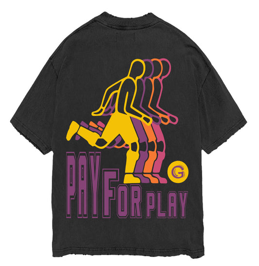 GALA-PAY FOR PLAY" TEE (BLACK)-G-SP2-24-022