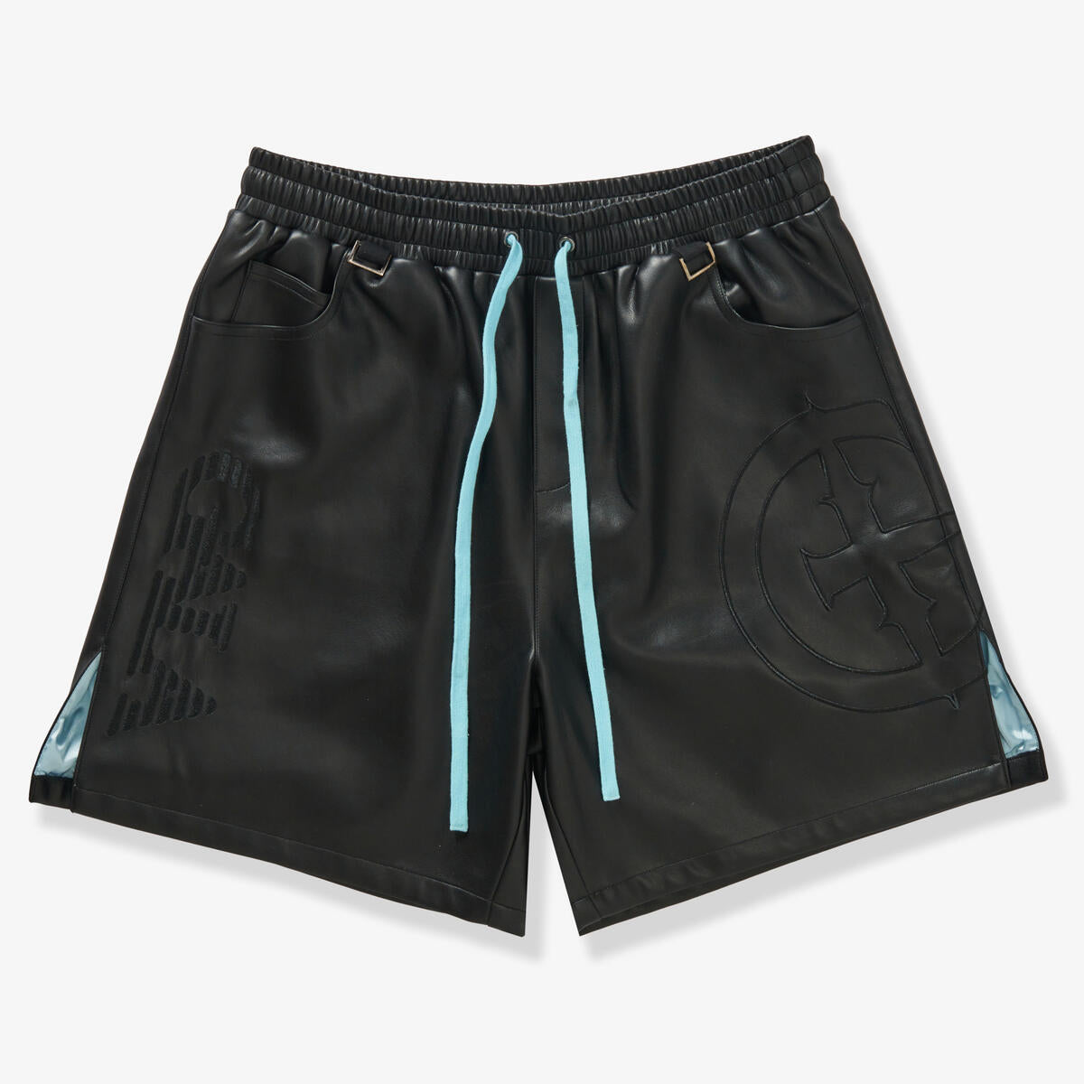 GALA-DELIRIOUS “LEATHER SHORTS BLACK-G-SP2-24-026