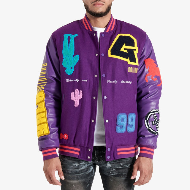 GALA IT'S COMPLICATED VARSITY JACKET (GRAPE/ECLIPSE)