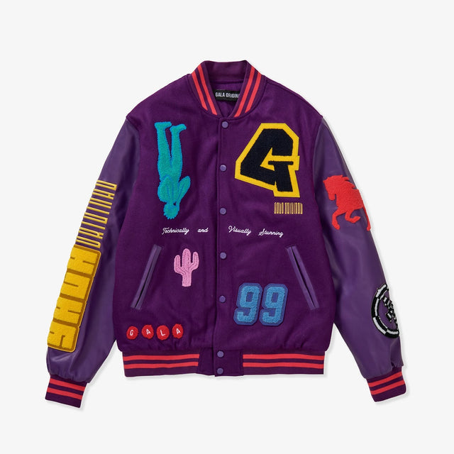 GALA IT'S COMPLICATED VARSITY JACKET (GRAPE/ECLIPSE)