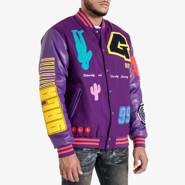 GALA IT'S COMPLICATED VARSITY JACKET (GRAPE/ECLIPSE)