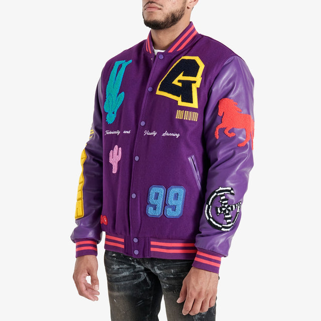GALA IT'S COMPLICATED VARSITY JACKET (GRAPE/ECLIPSE)