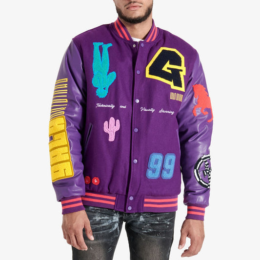GALA IT'S COMPLICATED VARSITY JACKET (GRAPE/ECLIPSE)